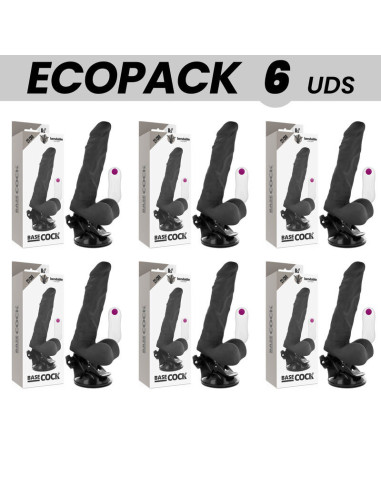 ECOPACK 6 VIENETAI - BASECOCK VIBRADOR ARTICULAR Control REMOTO NEGRO 21 CM -O- 5 CM