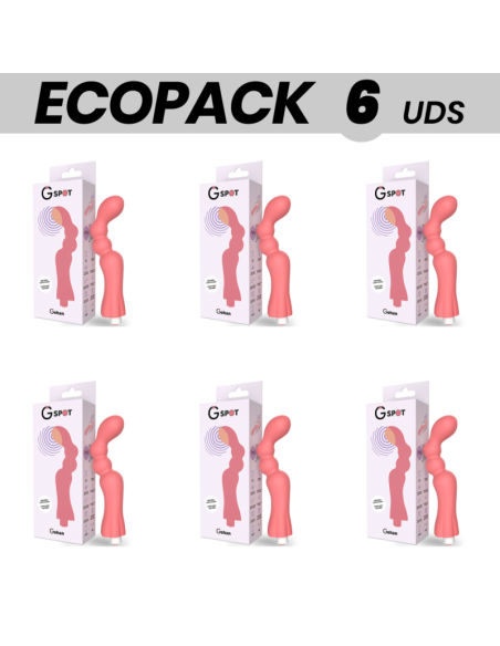ECOPACK 6 UNITS - G-SPOT GOHAN VIBRATOR LIGHT RED