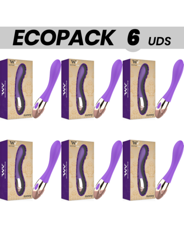 ECOPACK 6 VIENETAI - WOMANVIBE ĮKRAUNAMAS SILIKONINIS VIBRUOJAMAS SU SAULĖTA GAIVUMA