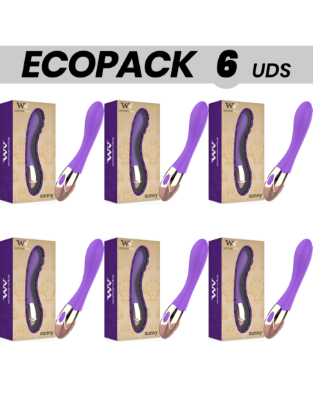 ECOPACK 6 UNITS - WOMANVIBE SUNNY SILICONE RECHARGEABLE VIBRATOR