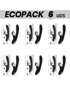 ECOPACK 6 UNITS - BLACKandSILVER BUNNY JOHNNY VIBRATING VIBE
