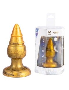 SILEXD - GOLDY ANAL PLUG FANTASY SKYSTAS SILIKONAS TERMOAKTYVUS AUKSINIS 9,2 CM 2
