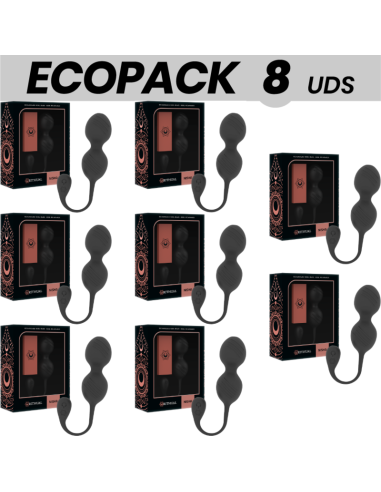 ECOPACK 7 VIENETAI - RITHUAL NISHA ĮKRAUNAMI VIBRUOJANTYS KEGELIO KAMUOLIAI JUODI 7 1 NEMOKAMAI