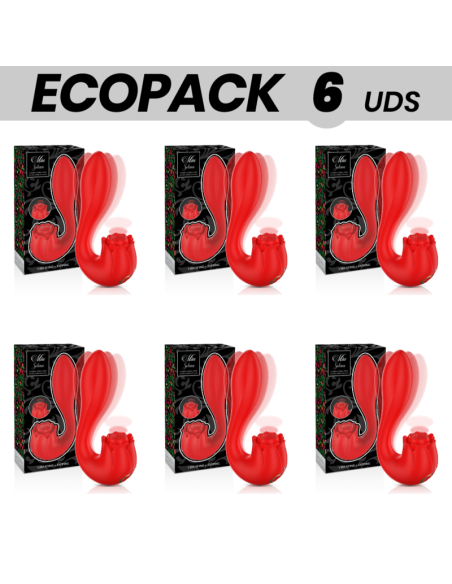 ECOPACK 6 VIENETAI - MIA SELENA STIMULIACINIS VIBRATORIUS SMŪGIUOJANTIS RAUDONAS
