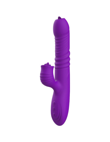 ARMONY - FULLY G SPOT RABBIT VIBRATOR WITH STIMULATING TONGUE VIOLET HEAT EFFECT