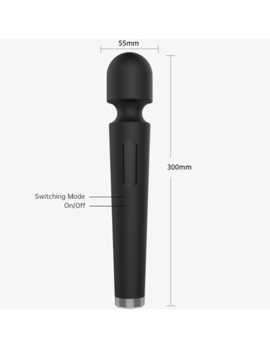 ARMONY - X POWER didelis masažuoklis ir vibratorius, 7 vibracijos, juodas
