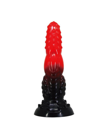 POWER MONSTERS - FIRE DRAGON FANTASY DILDO WITH SUCTION CUP 24.5 CM Ø 5.8 CM RED and BLACK