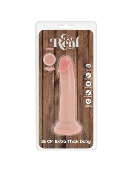 GET REAL - DELUXE THICK DOUBLE-DENSITY TPE DONG 15 CM