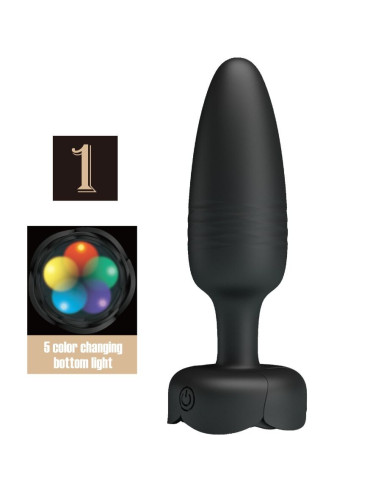 PRETTY LOVE - TARION analinis kaištis su LED lempute, juodas, 12,5 cm