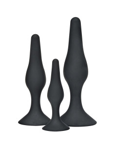 TOYJOY - ANAL PLAY CURVY COMPANIONS ANAL PLUG 3 PIECES BLACK