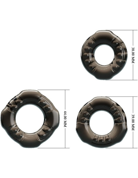 BAILE - COCK RINGS YVONNE SET 3 PENIS RINGS