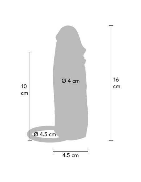 GET REAL - HYDRATED SKIN SILICONE VIBRATING PENIS SLEEVE CARAMEL 16 CM