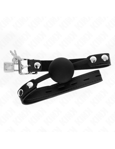 KINK - MODEL 1 SILICONE BALL 4 CM GAG WITH LOCK 60 x 2 CM