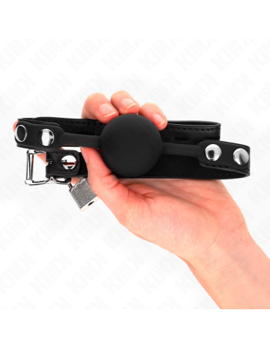 KINK - MODEL 1 SILICONE BALL 4 CM GAG WITH LOCK 60 x 2 CM