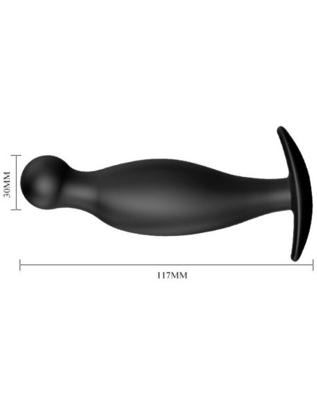 PRETTY LOVE - SILICONE ANAL PLUG 11.7 CM BLACK