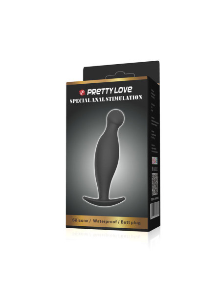 PRETTY LOVE - SILICONE ANAL PLUG 11.7 CM BLACK