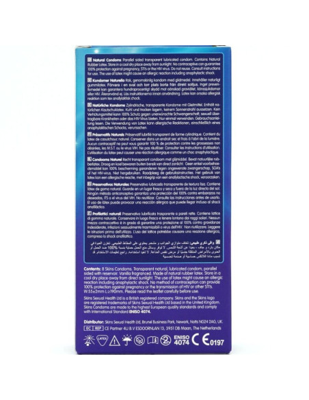SKINS - NATURAL PREMIUM CONDOMS PACK 8