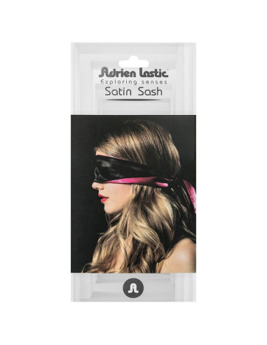ADRIEN LASTIC - REVERSIBLE SATIN PINK-BLACK BANDAGE