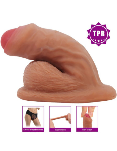 PRETTY LOVE – „WARNELL“ itin realistiškas ir elastingas dildo 9,5 cm mulato
