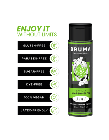 BRUMA - PREMIUM KLASĖS MASAŽINIS KARŠTAS HOT SU ARBŪZU 3 IN 1 - 100 ML