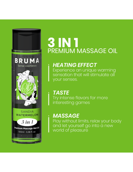BRUMA - PREMIUM KLASĖS MASAŽINIS KARŠTAS HOT SU ARBŪZU 3 IN 1 - 100 ML
