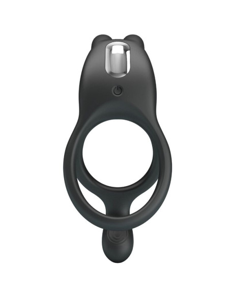 PRETTY LOVE - SETH DOUBLE VIBRATING RING RABBIT 7 VIBRATIONS BLACK