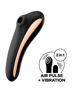 SATISFYER - DUAL KISS AIR PULSE VIBRATOR BLACK 2