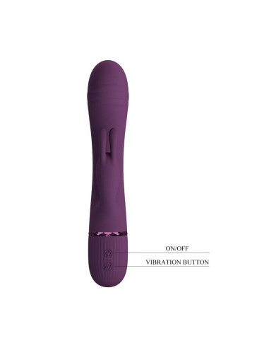 PRETTY LOVE - ROCCO RECHARGEABLE RABBIT VIBRATOR 10 FUNCTIONS PURPLE