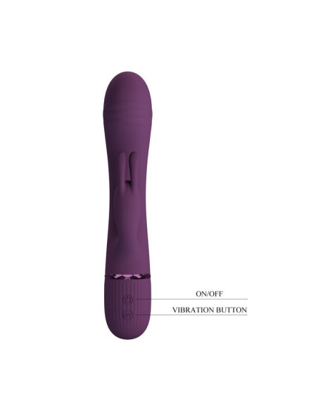 PRETTY LOVE - ROCCO RECHARGEABLE RABBIT VIBRATOR 10 FUNCTIONS PURPLE