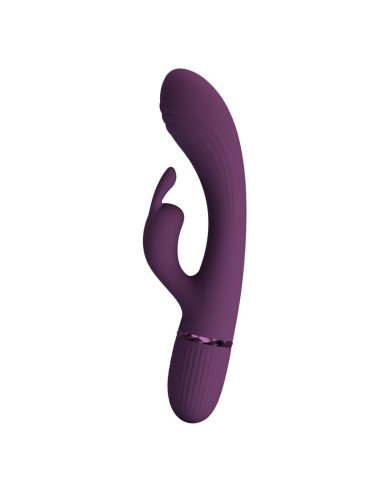 PRETTY LOVE - ROCCO RECHARGEABLE RABBIT VIBRATOR 10 FUNCTIONS PURPLE