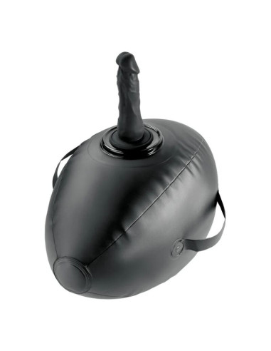 FETISH FANTASY SERIES - BODY DOCK INFLATABLE LOVE BALL WITH DILDO BLACK 41.9 CM