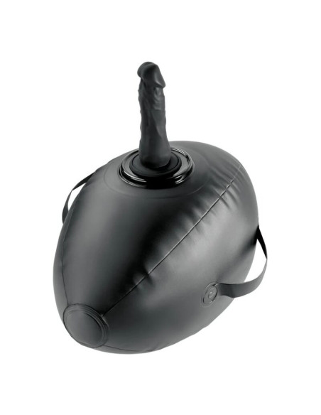 FETISH FANTASY SERIES - BODY DOCK INFLATABLE LOVE BALL WITH DILDO BLACK 41.9 CM