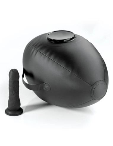 FETISH FANTASY SERIES - BODY DOCK INFLATABLE LOVE BALL WITH DILDO BLACK 41.9 CM