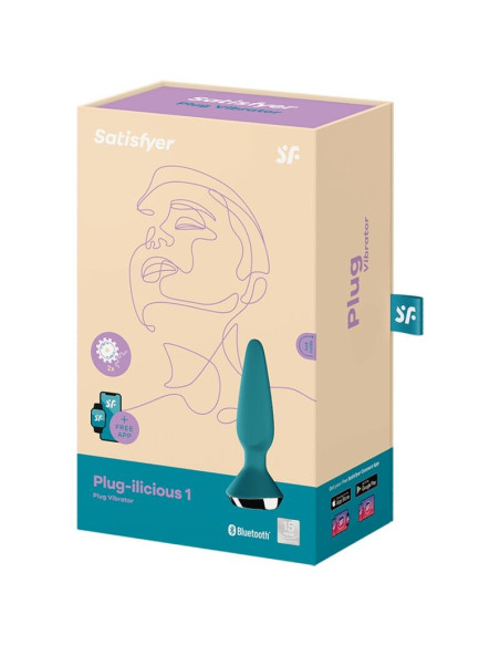 SATISFYER - PLUG ILICIOUS 1 PLUG VIBRATOR GREEN