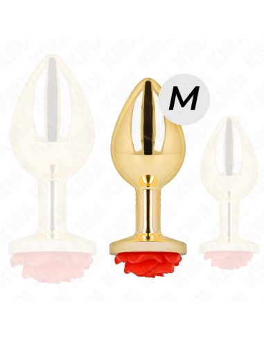 KINK - PLUG ANAL GOLD ROSE RED SIZE M