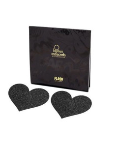 BIJOUX - INDISCRETS FLASH BLACK HEART NIPPLE CUTS 2
