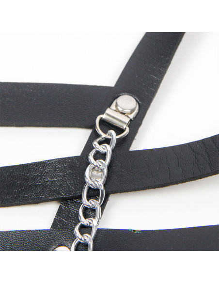 SUBBLIME - CORSET HARNESS WITH CHAINDETAIL ONE SIZE