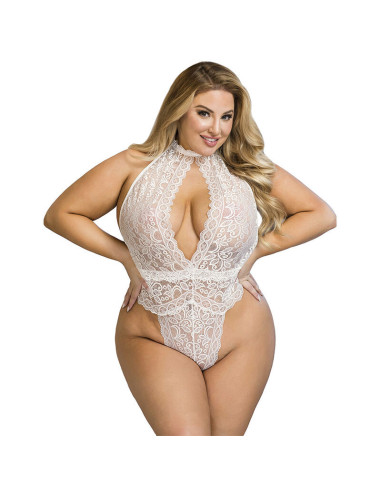 SUBBLIME - 953850 LACE BODYSUIT WHITE S-M