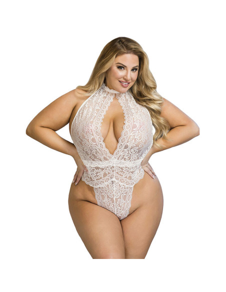 SUBBLIME - 953867 LACE BODYSUIT WHITE L-XL
