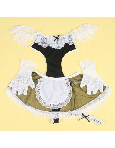 SUBBLIME - 954314 SEXY MAID COSTUME BLACK-WHITE L-XL