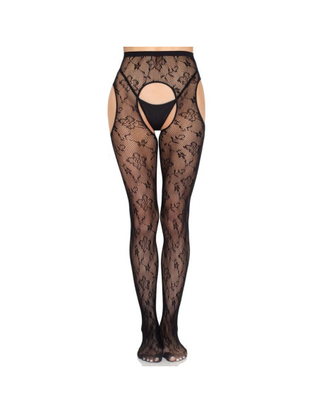 LEG AVENUE - 1967 BLOOM NET PĖDKELNĖS SU PETNEŠĖLĖMIS JUODOS SPALVOS - VIENAS DYDIS