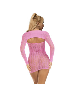 SUBBLIME - 952471 PINK FISHNET DRESS ONE SIZE 2