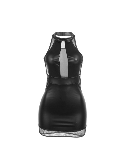 SUBBLIME - 955489 SUKNELĖ SU APATINE AKIMIRKA IR PERSKAIDRIAMOMIS DĖŽUTĖMIS JUODA L-XL