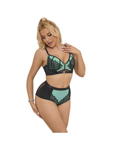 SUBBLIME - 955564 ŽALIOS LAKO ODOS TINKLELĖS LIEMENĖLĖS KOMPLEKTAS SU UŽTRAUKTUKU L-XL 2