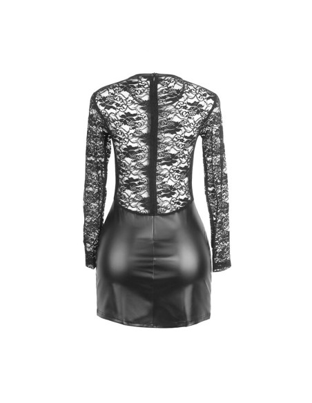 SUBBLIME - 955601 LONG SLEEVED DRESS WITH BLACK LACE L-XL