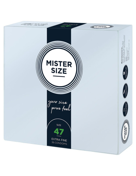 MISTER SIZE - PREZERVATYVAI, XS DYDIS 47 MM (36 VIENETAI)