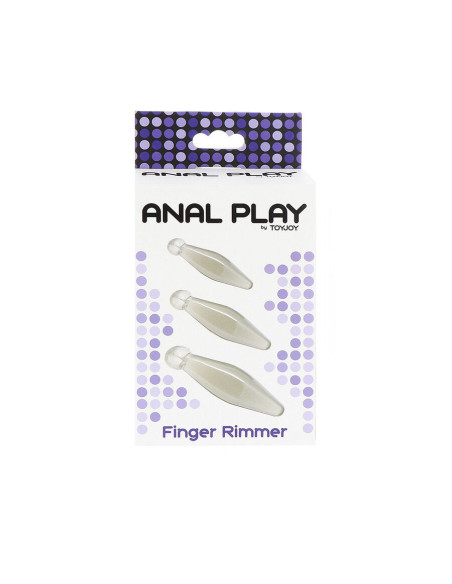 TOYJOY - ANALINIAI ŽAIDIMAI, 3 DALIŲ SKAIDRUS PIRŠTŲ APVALKALAS