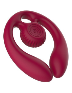 SNAIL VIBE - GIZI DUO POROMS STIMULIATORIUS SU NUOTOLINIU VALDYMU BURGUNDY SPALVOS 2