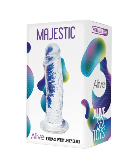 ALIVE - MAJESTIC REALISTIC PENIS TRANSPARENT 14.7 CM