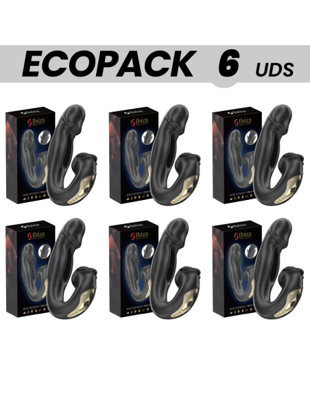 ECOPACKS 6 VIENETAI - IBIZA ROSE VIBRATORIUS SU SMŪGIO EFEKTU IR KLITORIAUS STIMULIATORIUMI